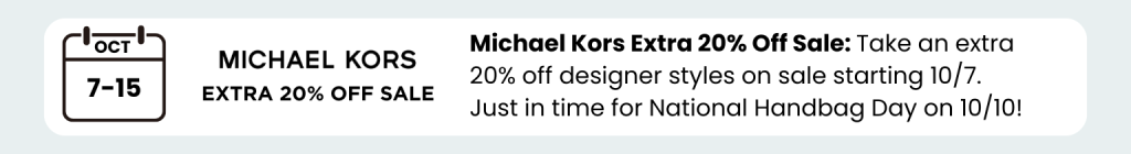 Michael Kors Extra 20% Off Sale