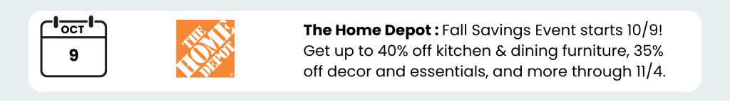 the home depot fall savings event