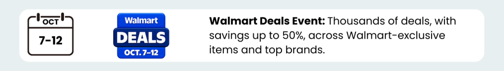 Walmart Deals Event: October 7-12